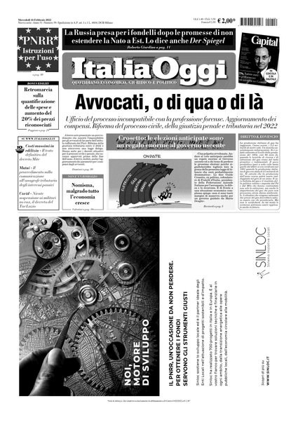 Italia oggi : quotidiano di economia finanza e politica